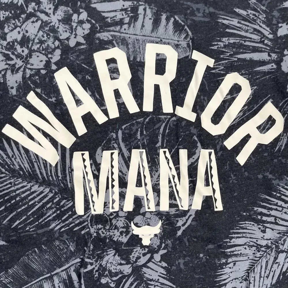 Under Armour Warrior Mana T-Shirt Mens 2XL Black Project Rock Tropical Training
